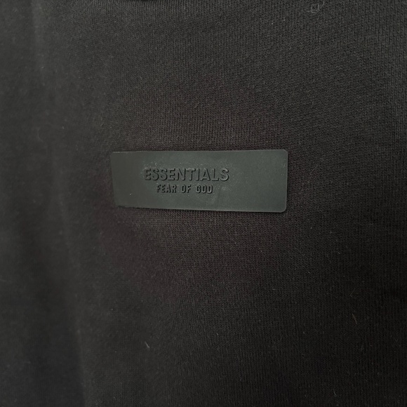 Fear of God ESSENTIALS Jet Black Hoodie - Picture 3 of 7